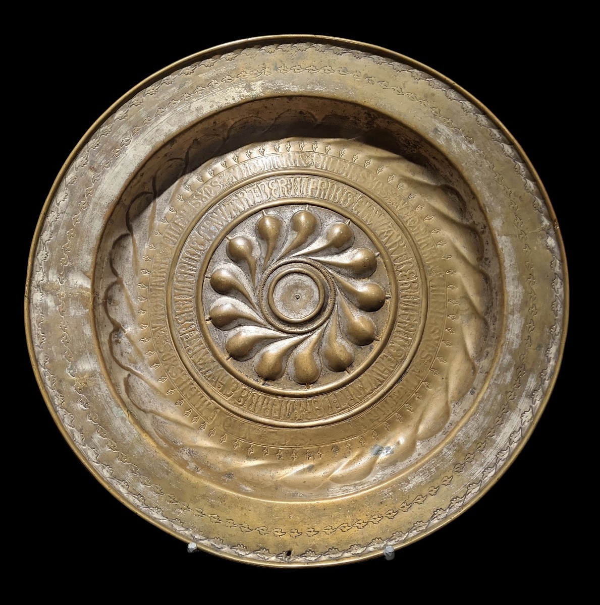 Bronze Almoner Plate, Germany, 16th Century. 