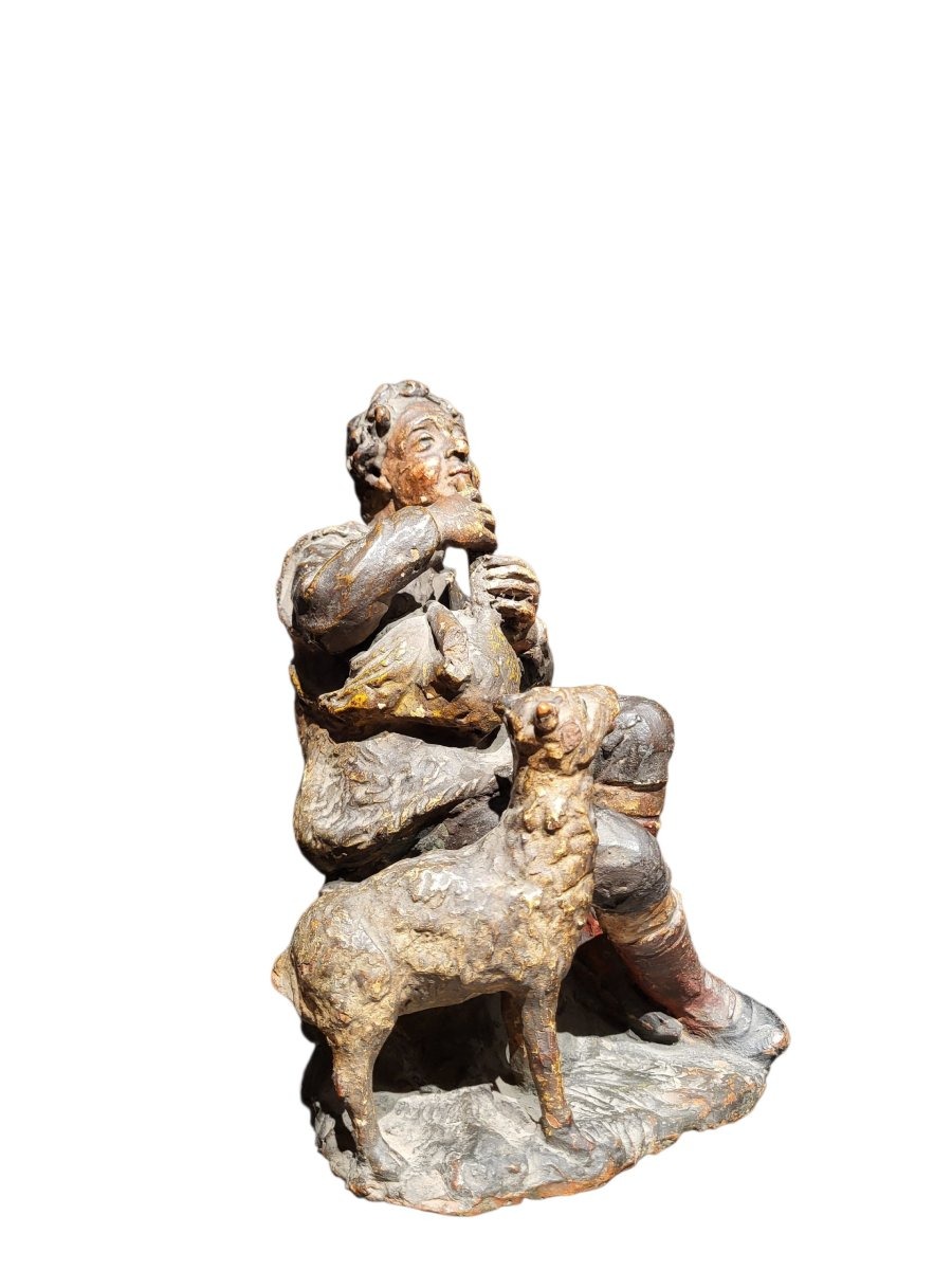 Petit groupe en terre cuite polychrome, Bologne, milieu du XVIIIe siècle-photo-2