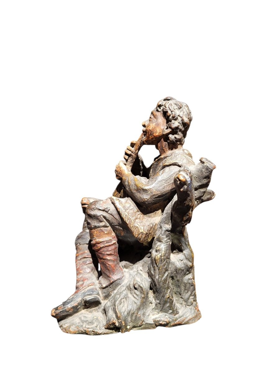 Petit groupe en terre cuite polychrome, Bologne, milieu du XVIIIe siècle-photo-3
