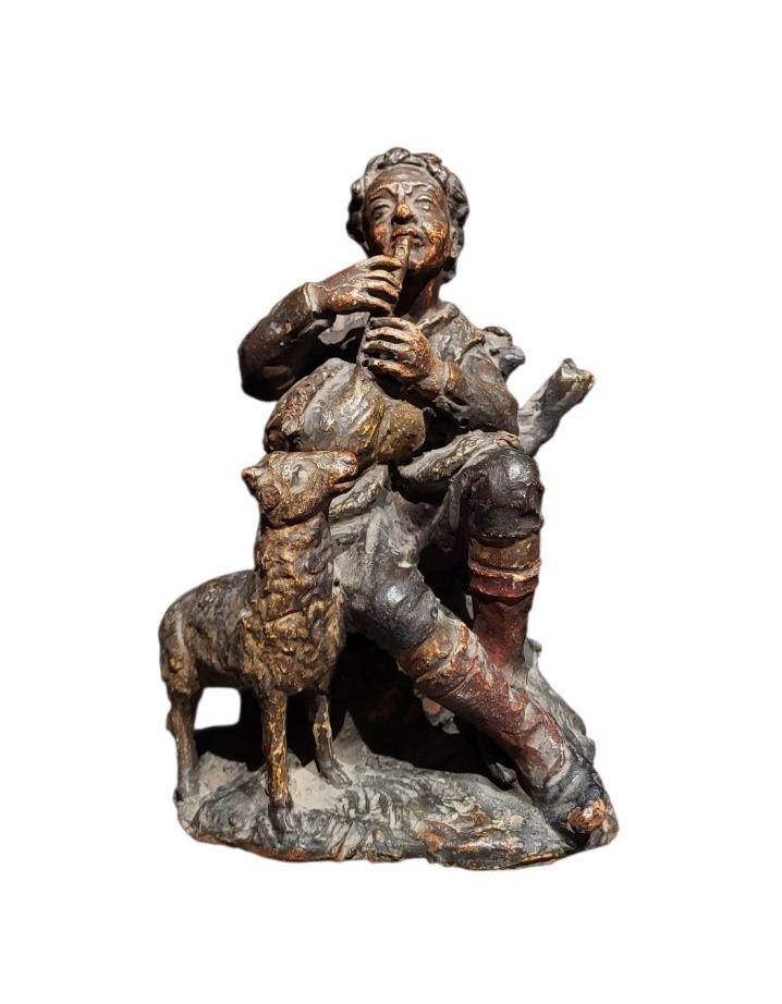 Petit groupe en terre cuite polychrome, Bologne, milieu du XVIIIe siècle