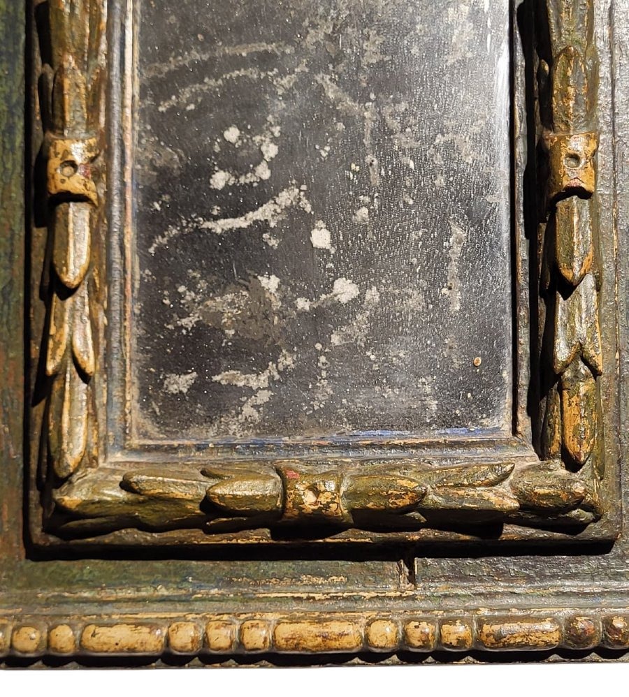 Cadre à cassette en bois sculpté et laqué, Émilie, XVIIe siècle. -photo-2