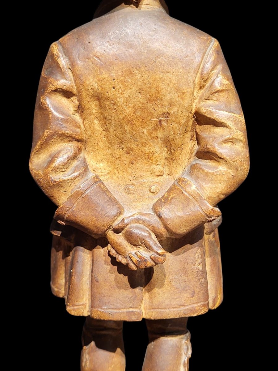 Statuette en terre cuite représentant Gianduia, Piémont, première moitié du XIXe siècle. -photo-3