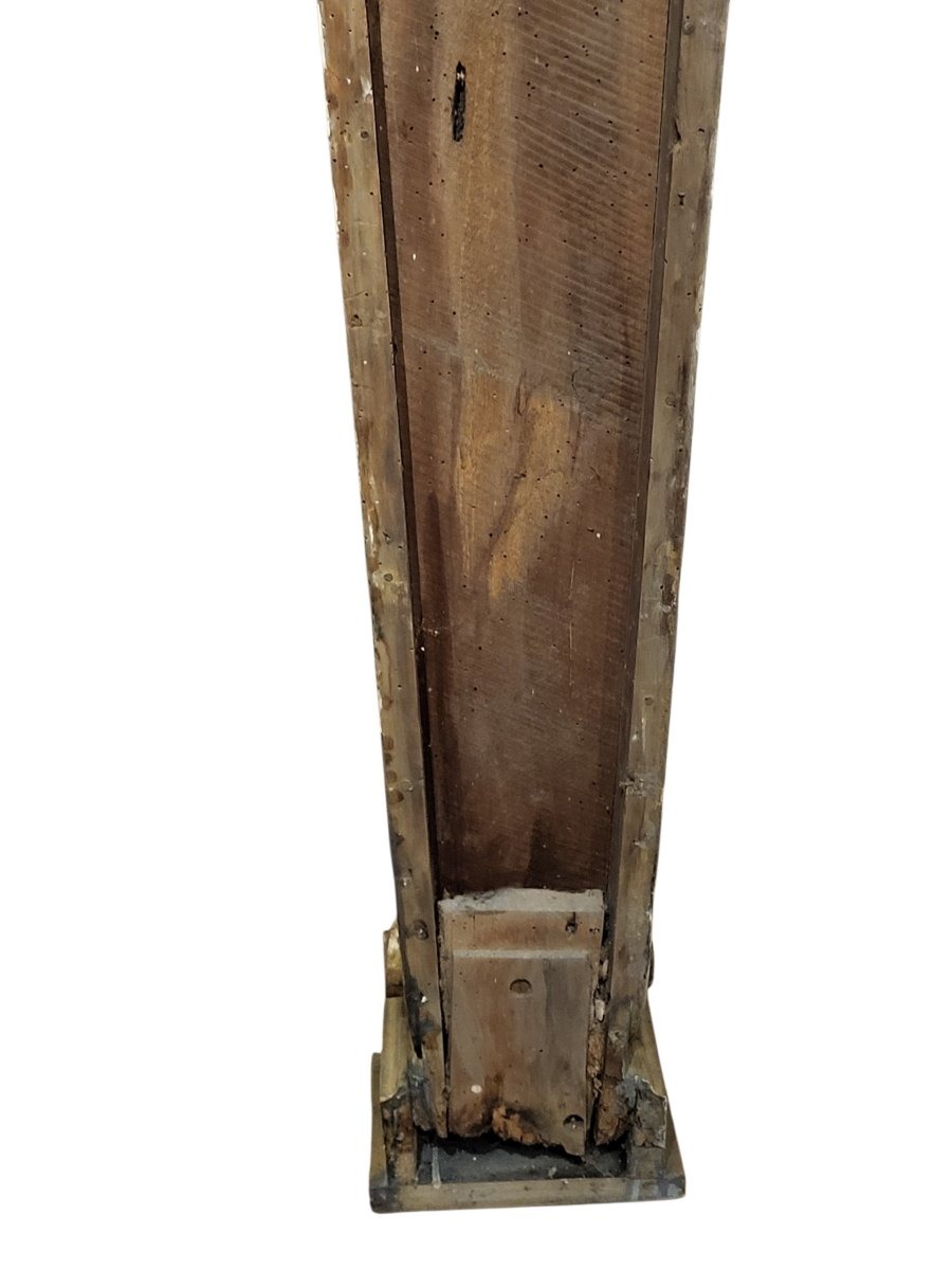 Colonne en bois porte-sculpture murale, Toscane, XVIIe siècle-photo-8