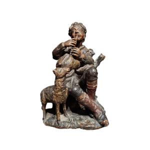 Petit groupe en terre cuite polychrome, Bologne, milieu du XVIIIe siècle