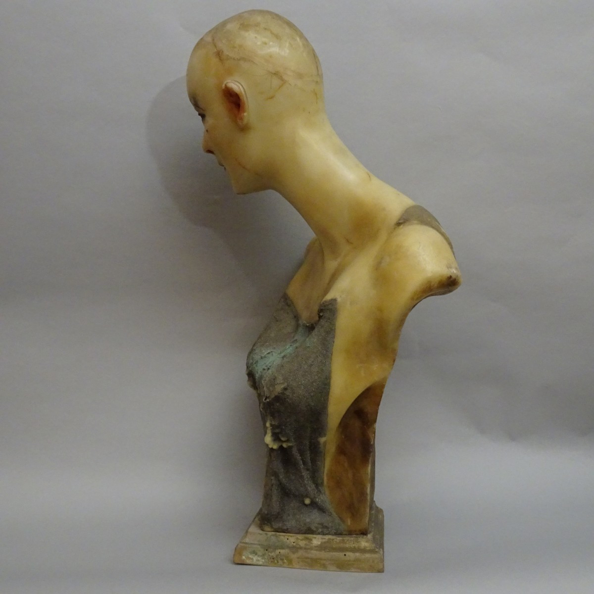 Wax Mannequin Bust Late 19th Early 20th Century-photo-4