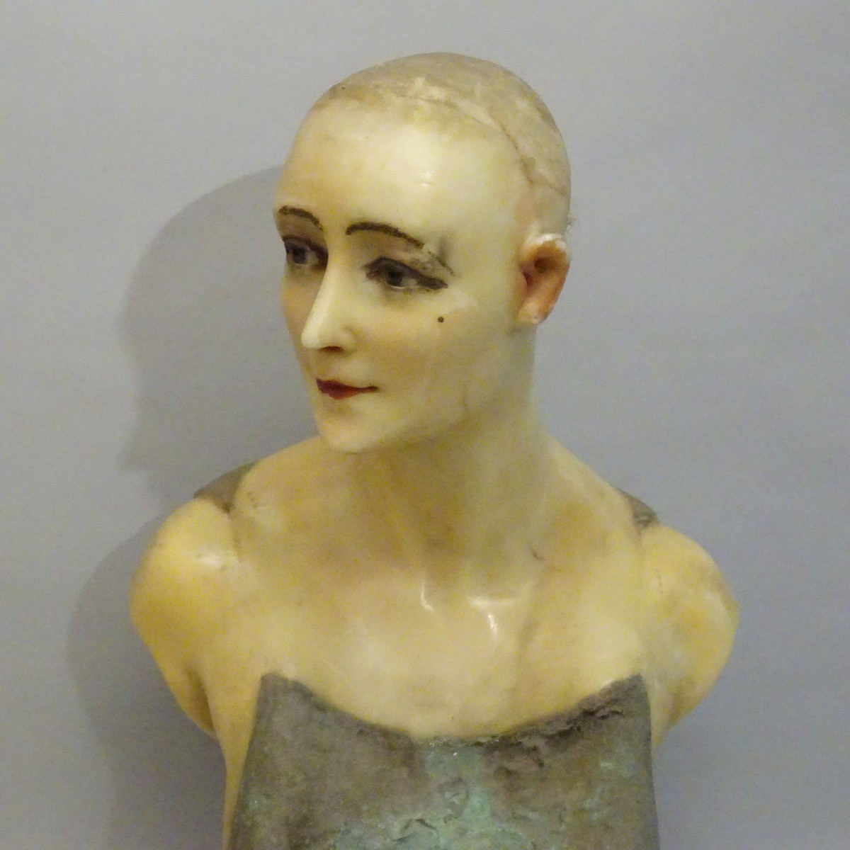 Wax Mannequin Bust Late 19th Early 20th Century-photo-5