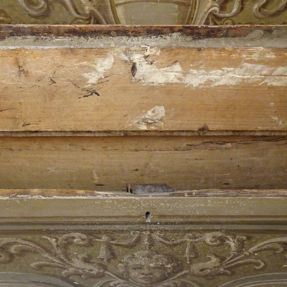Lacquered Wooden Bench, Late 17th Century-photo-5