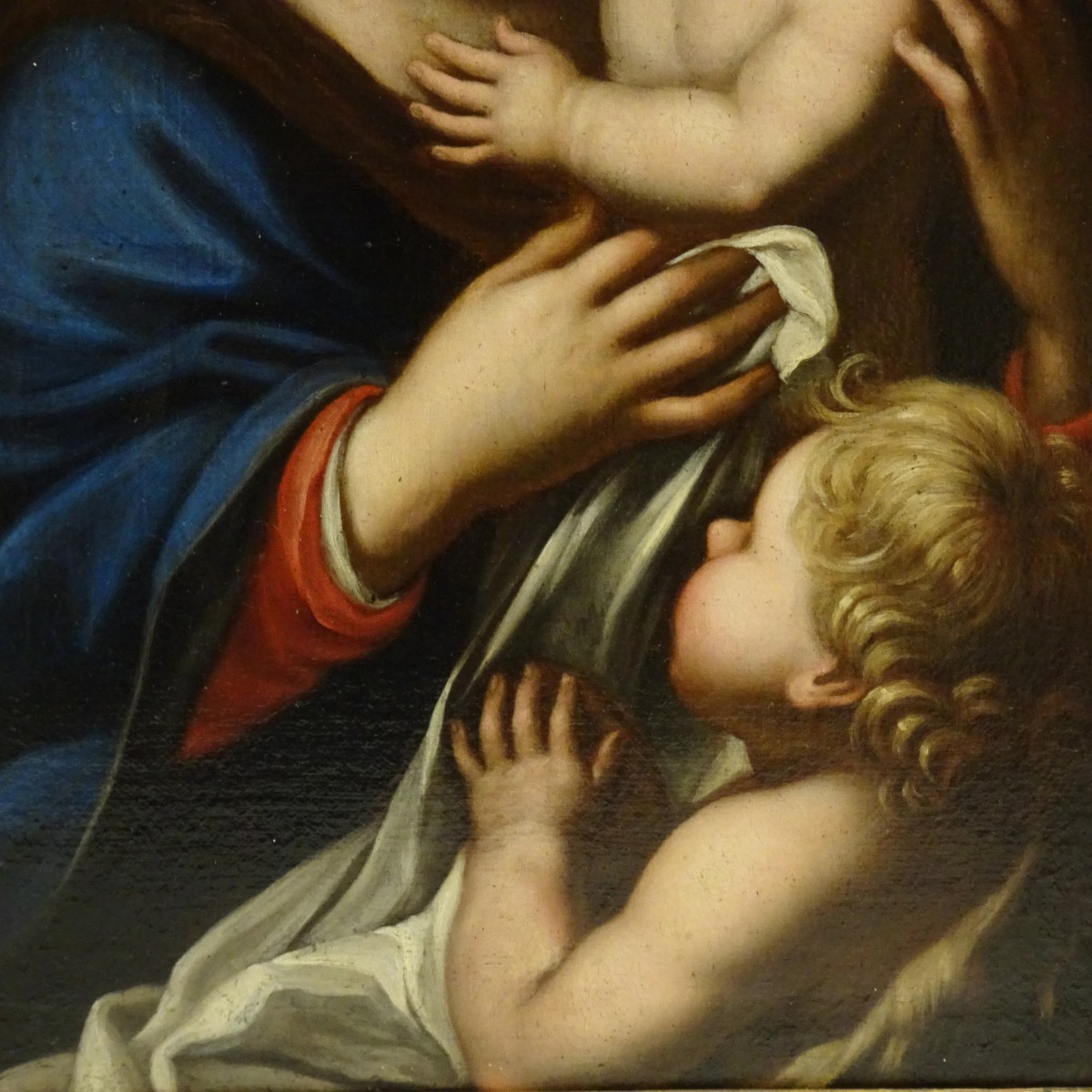 Virgin And Child And Saint John The Baptist, 18th Century-photo-1