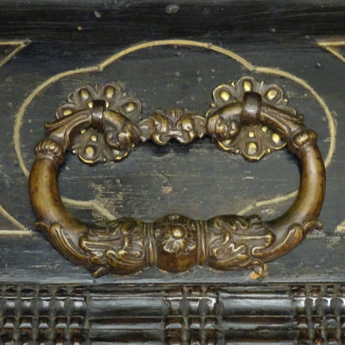 Lombard Chest Of Drawers In Blackened And Inlaid Wood, Late 17th Century-photo-2
