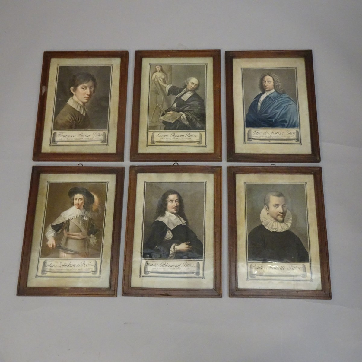 Collection De 25 Gravures Représentant Des Portraits De Peintres Du XVIIIe Siècle-photo-4
