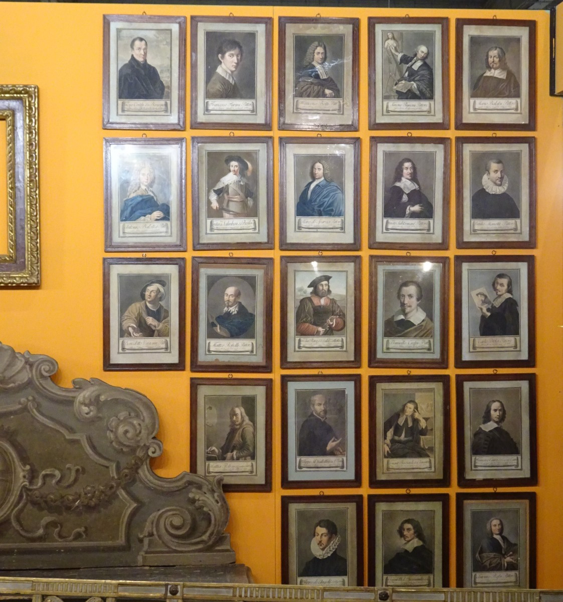 Collection De 25 Gravures Représentant Des Portraits De Peintres Du XVIIIe Siècle