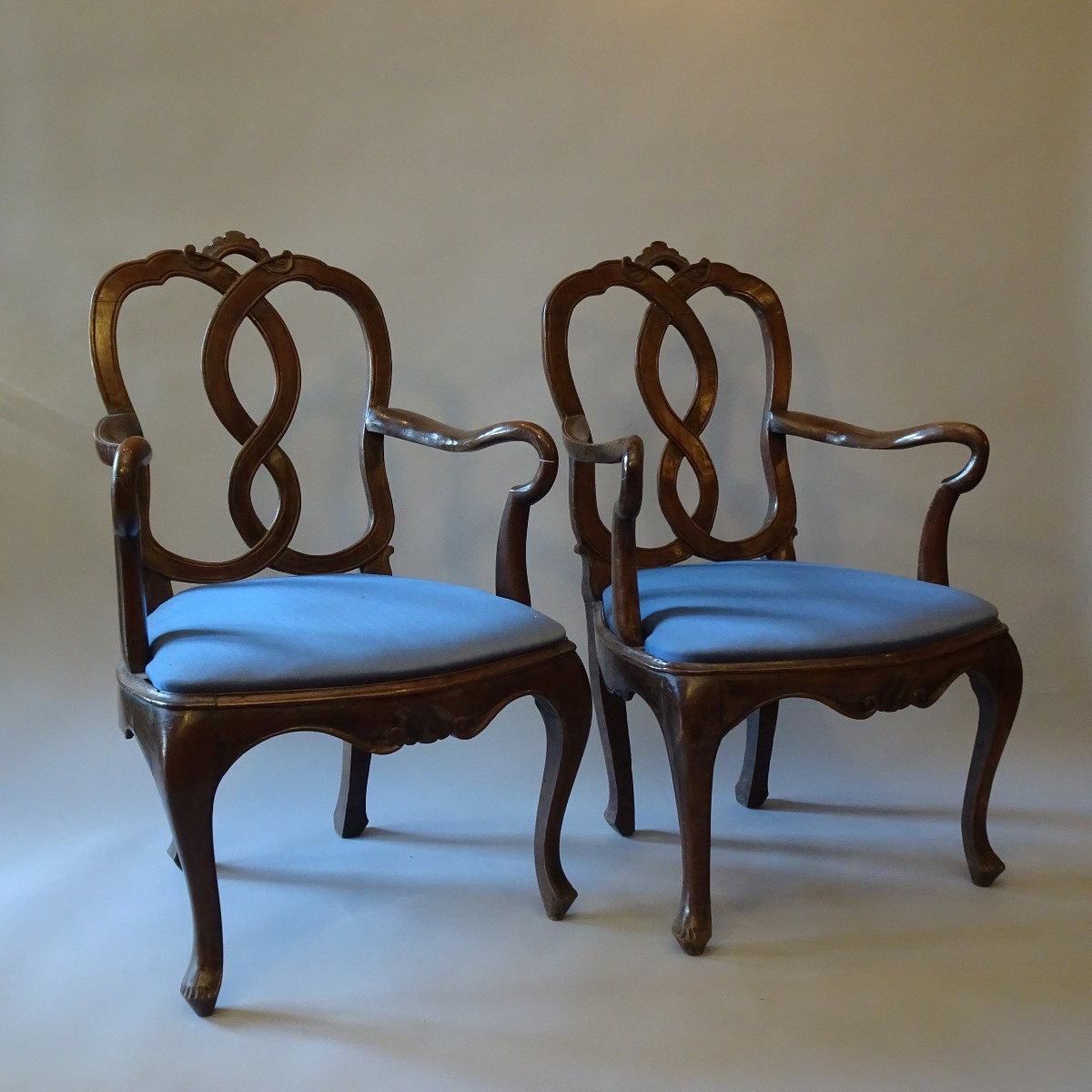 Pair Of Louis XV Armchairs, Venice, Mid-18th Century-photo-4
