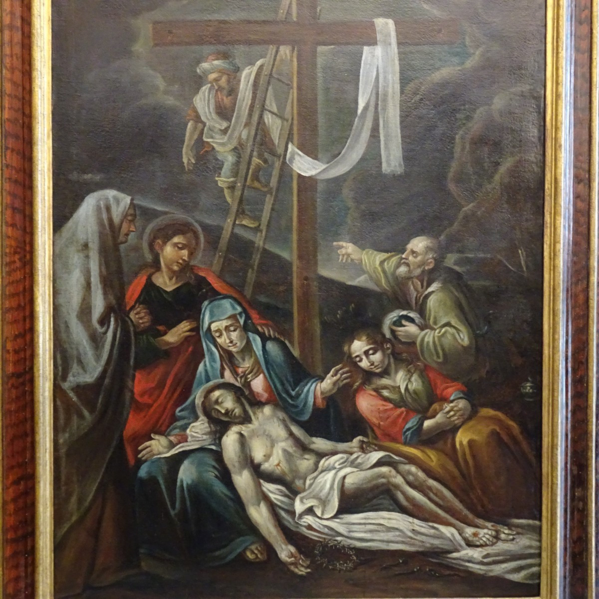 Lamentation Over The Dead Christ, Oil On Canvas, 18th Century-photo-1