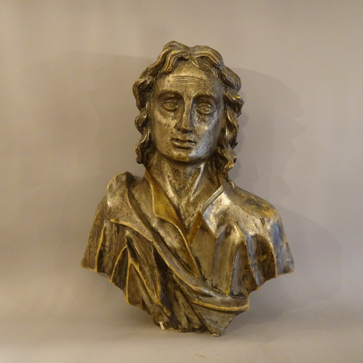 18th Century Silvered Wood Sculpture-photo-2