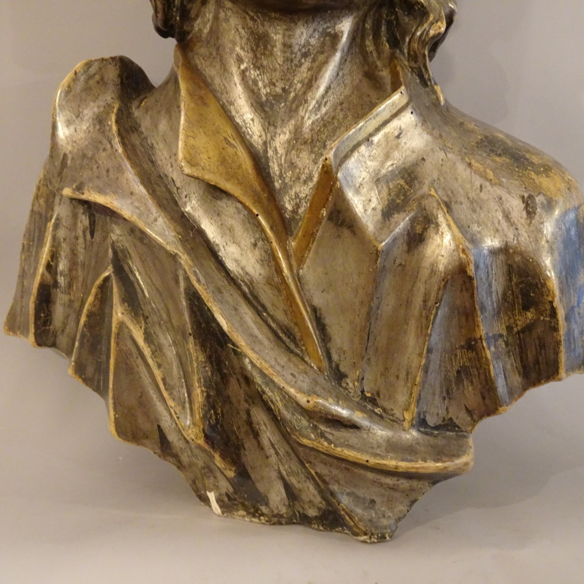 18th Century Silvered Wood Sculpture-photo-4