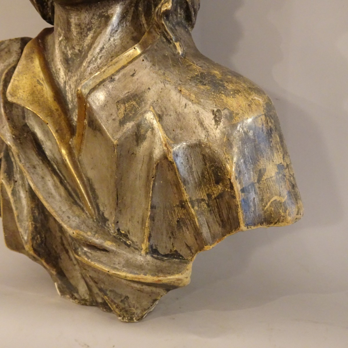 18th Century Silvered Wood Sculpture-photo-4