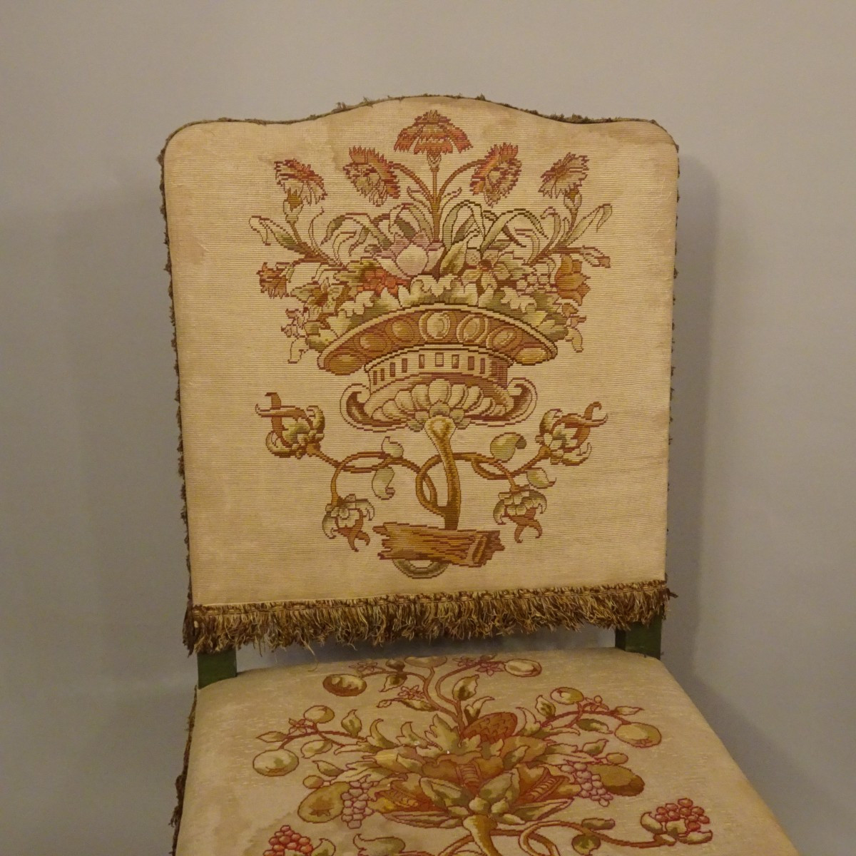 19th-century Lacquered Wooden Armchair For A Fireplace-photo-4
