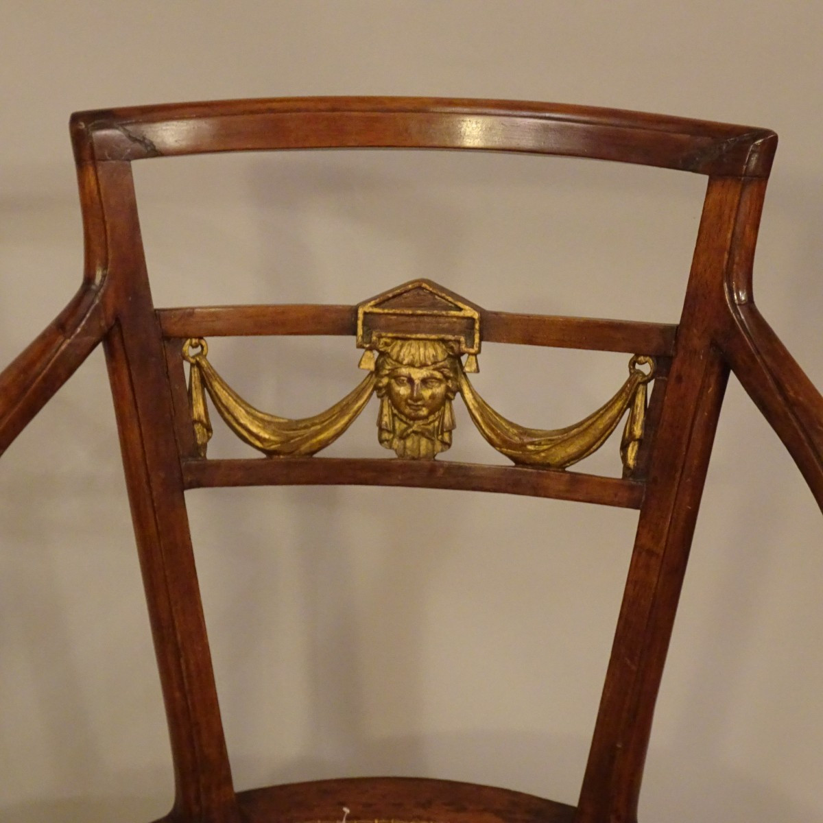 Pair Of Neoclassical Tuscan Armchairs -photo-1
