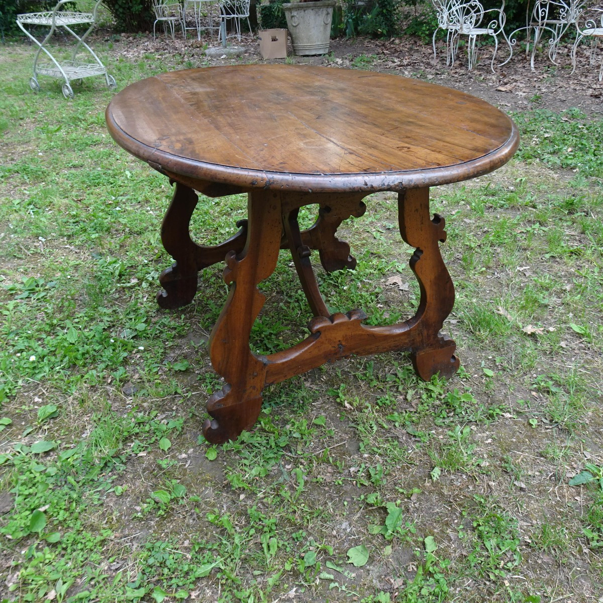 Table ovale en forme de lyre, fin du XVIIe siècle-photo-2