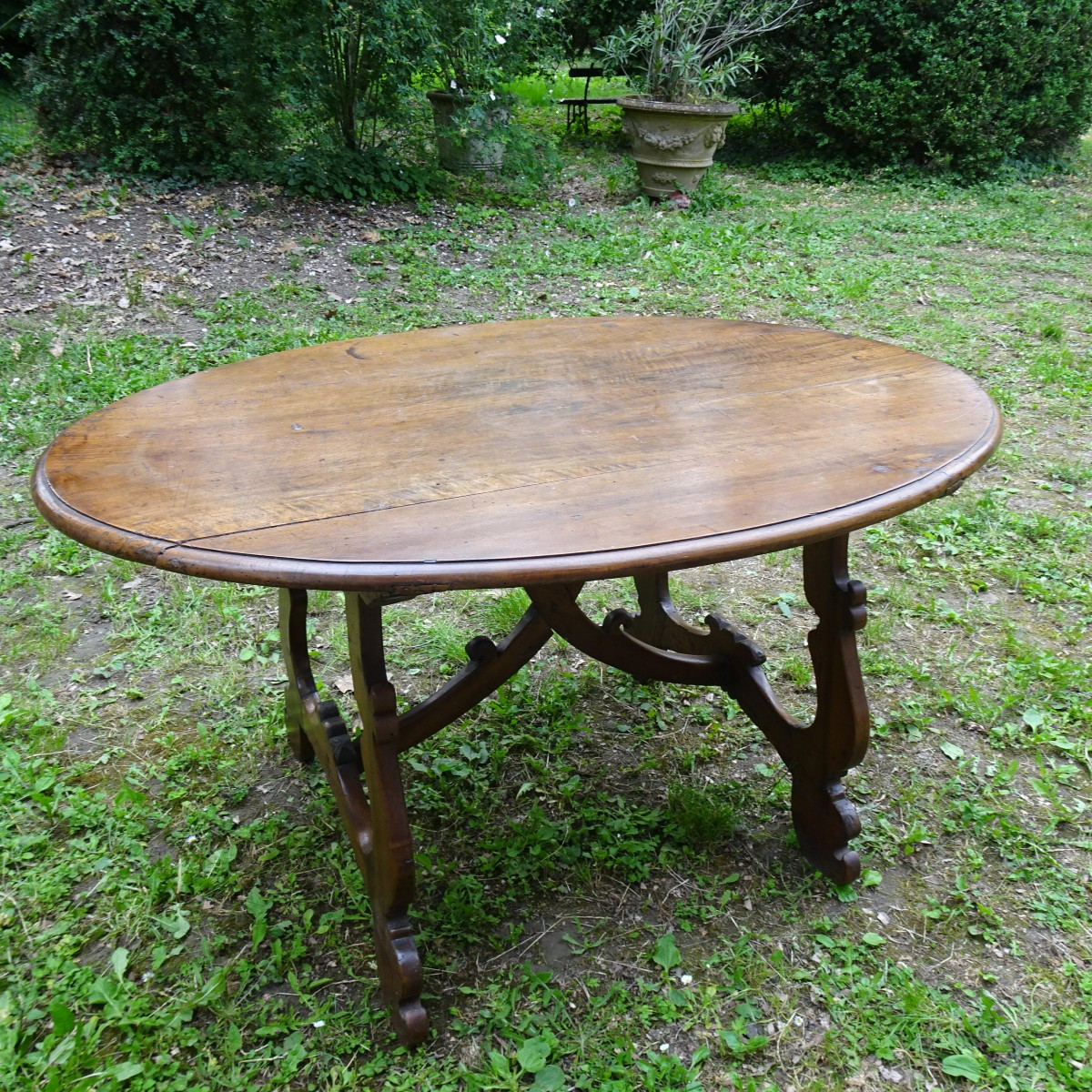 Table ovale en forme de lyre, fin du XVIIe siècle-photo-3