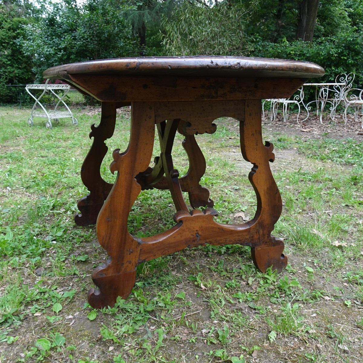 Table ovale en forme de lyre, fin du XVIIe siècle-photo-4