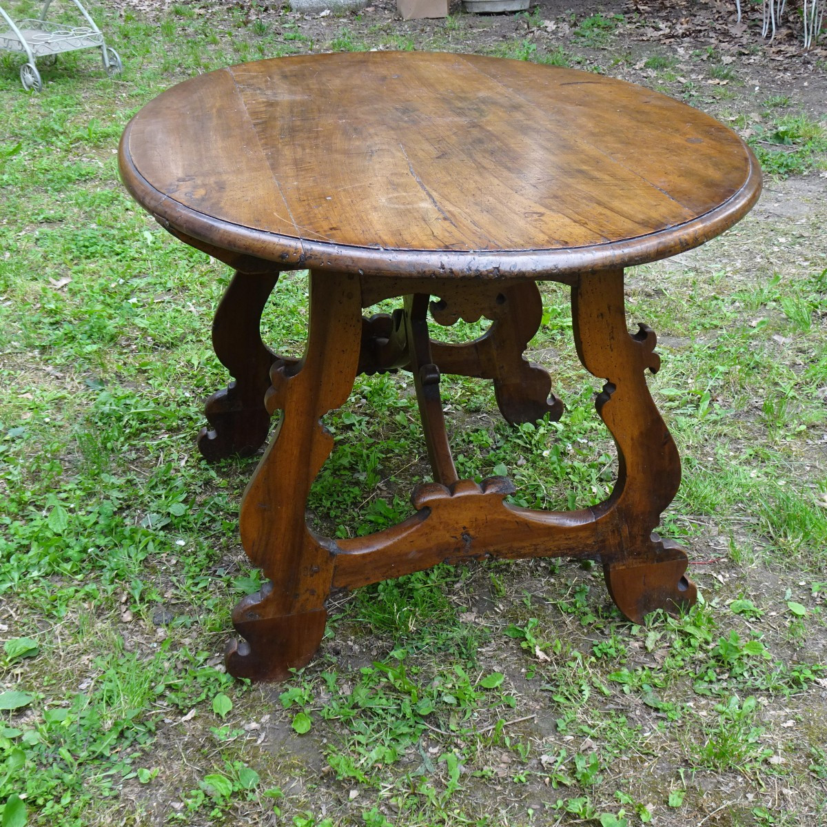 Table ovale en forme de lyre, fin du XVIIe siècle-photo-2