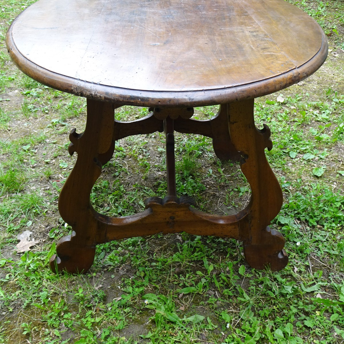 Table ovale en forme de lyre, fin du XVIIe siècle-photo-3