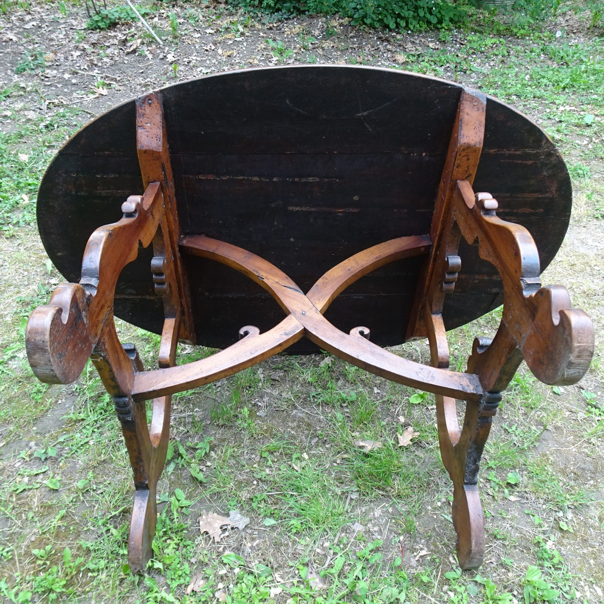 Table ovale en forme de lyre, fin du XVIIe siècle-photo-5