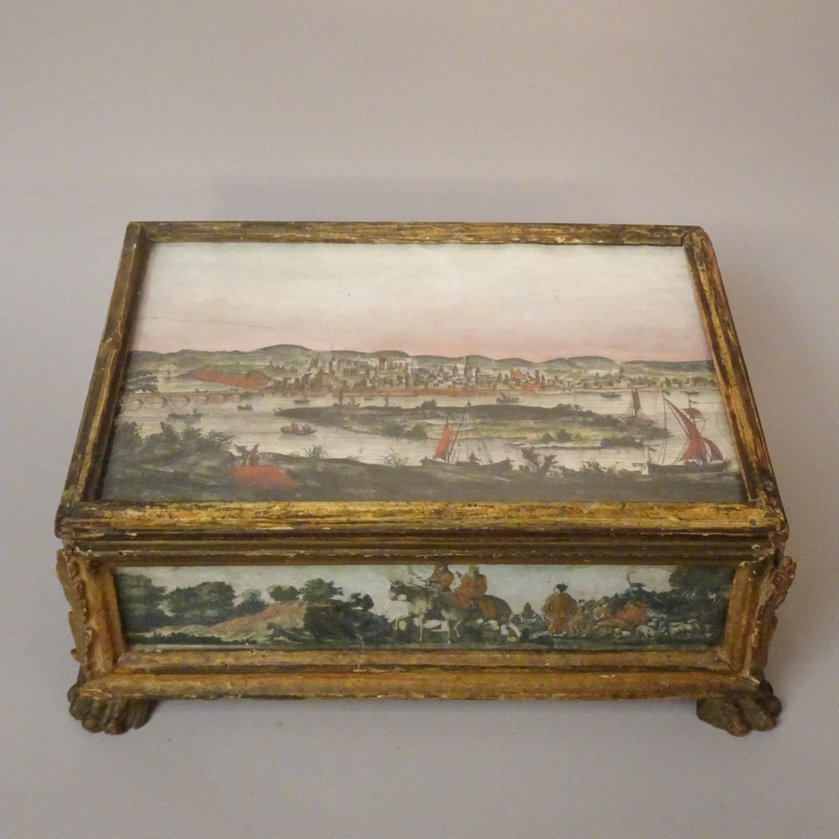 Boîte peinte de Venise, XVIIIe siècle-photo-2