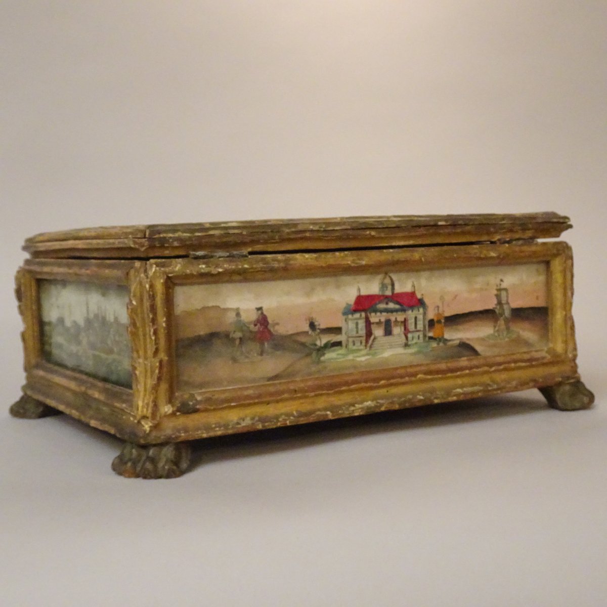 Boîte peinte de Venise, XVIIIe siècle-photo-1