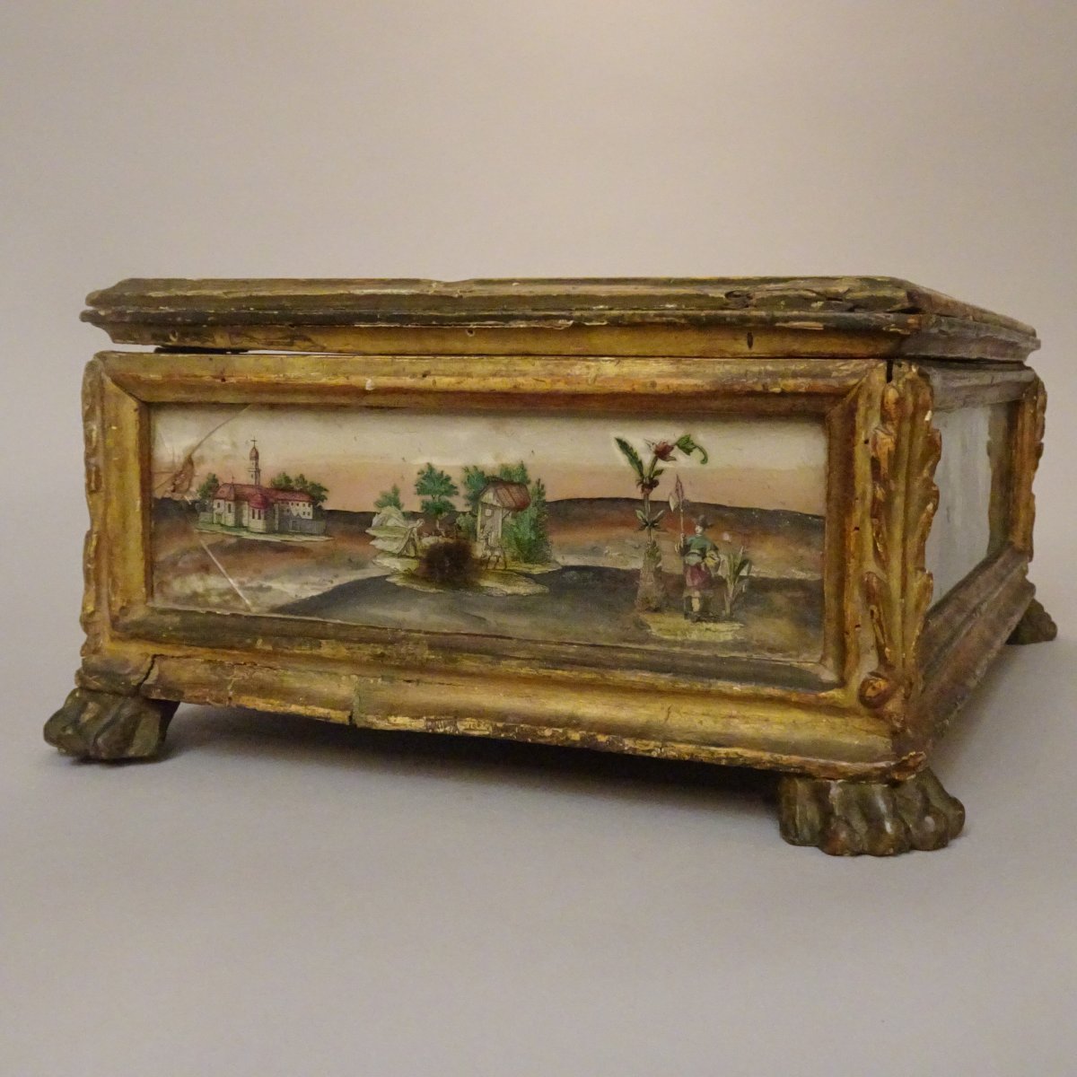 Boîte peinte de Venise, XVIIIe siècle-photo-2