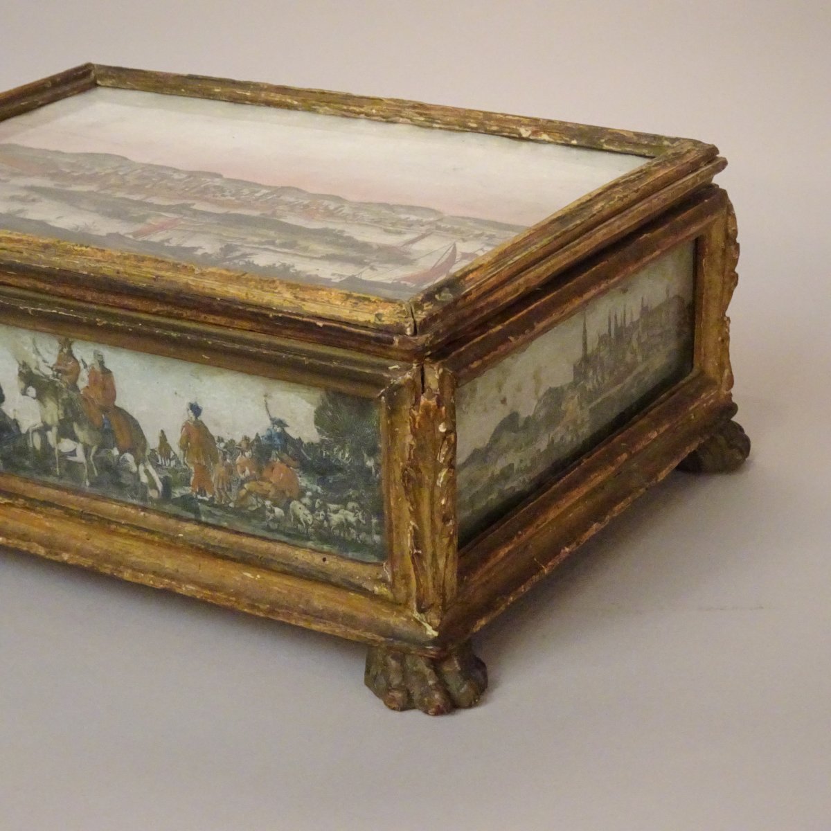Boîte peinte de Venise, XVIIIe siècle-photo-3