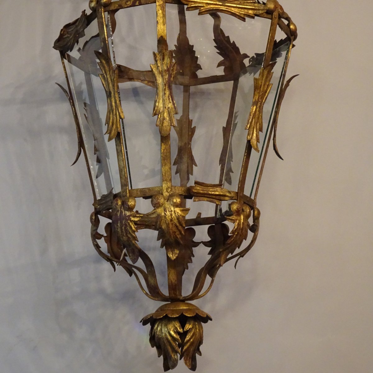 Early 19th-century Gilded Metal Lantern-photo-3