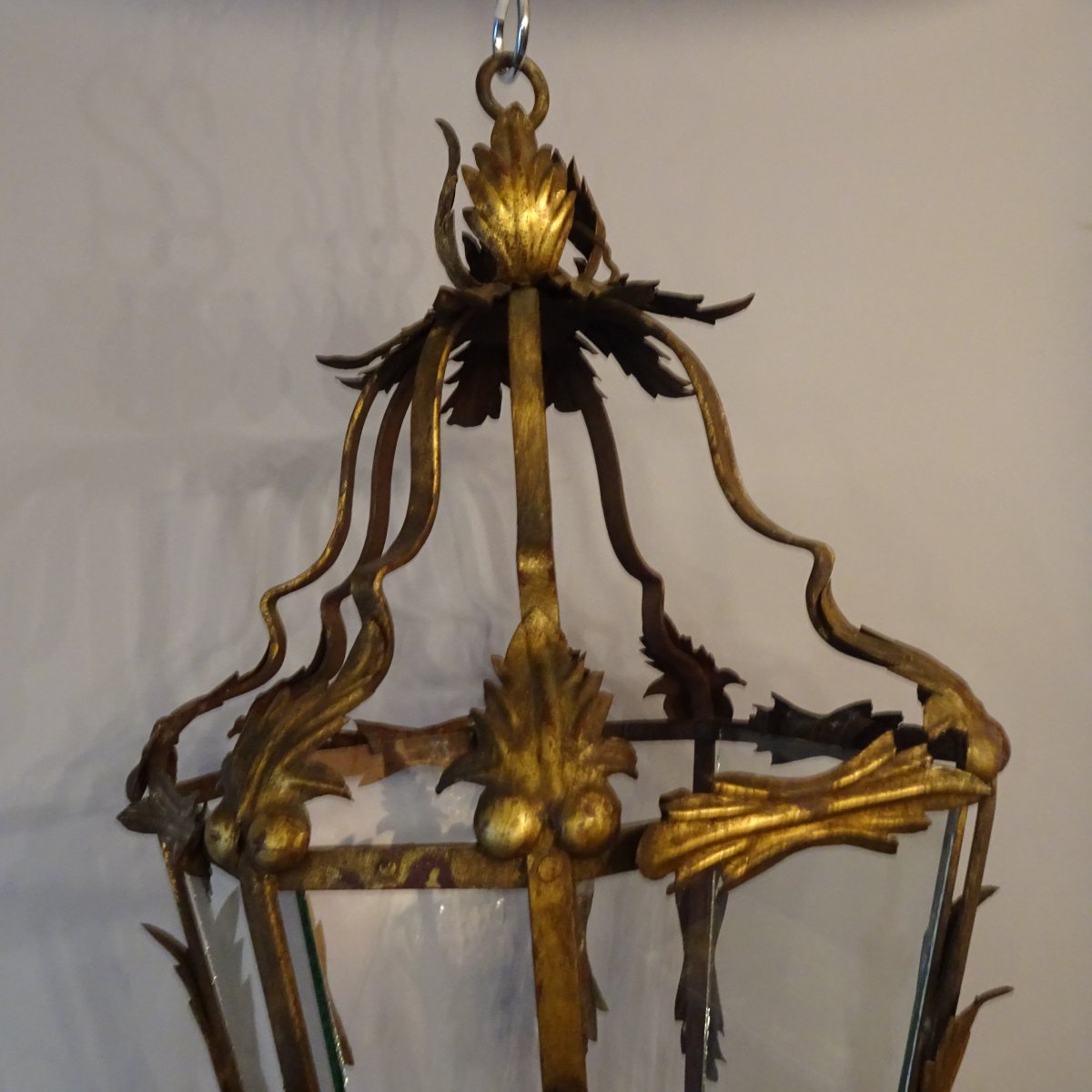Early 19th-century Gilded Metal Lantern-photo-1