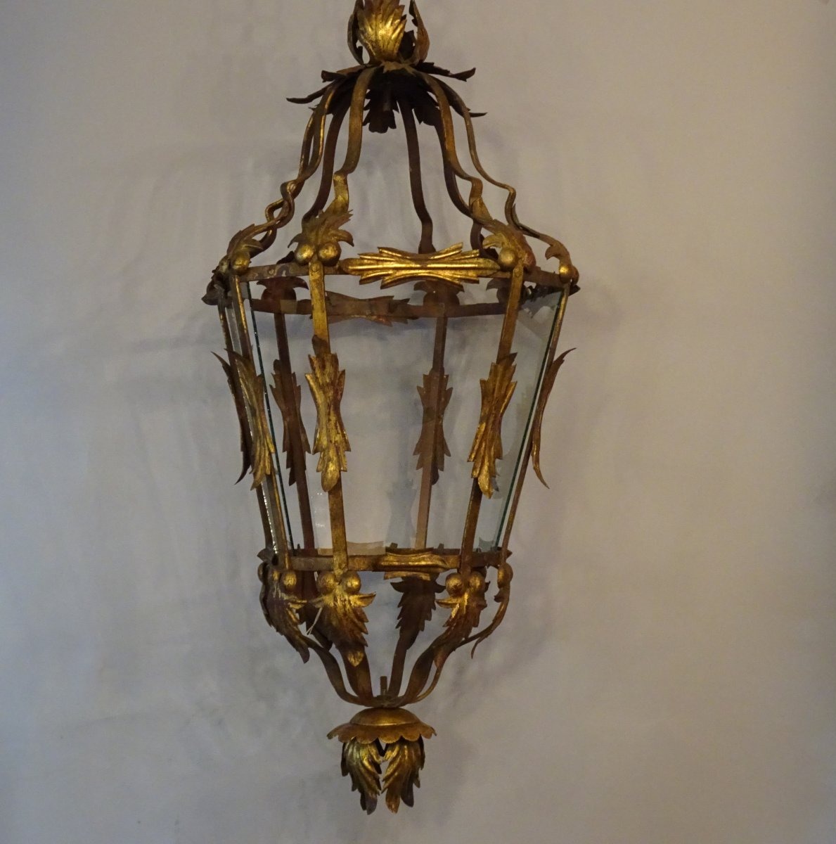 Early 19th-century Gilded Metal Lantern