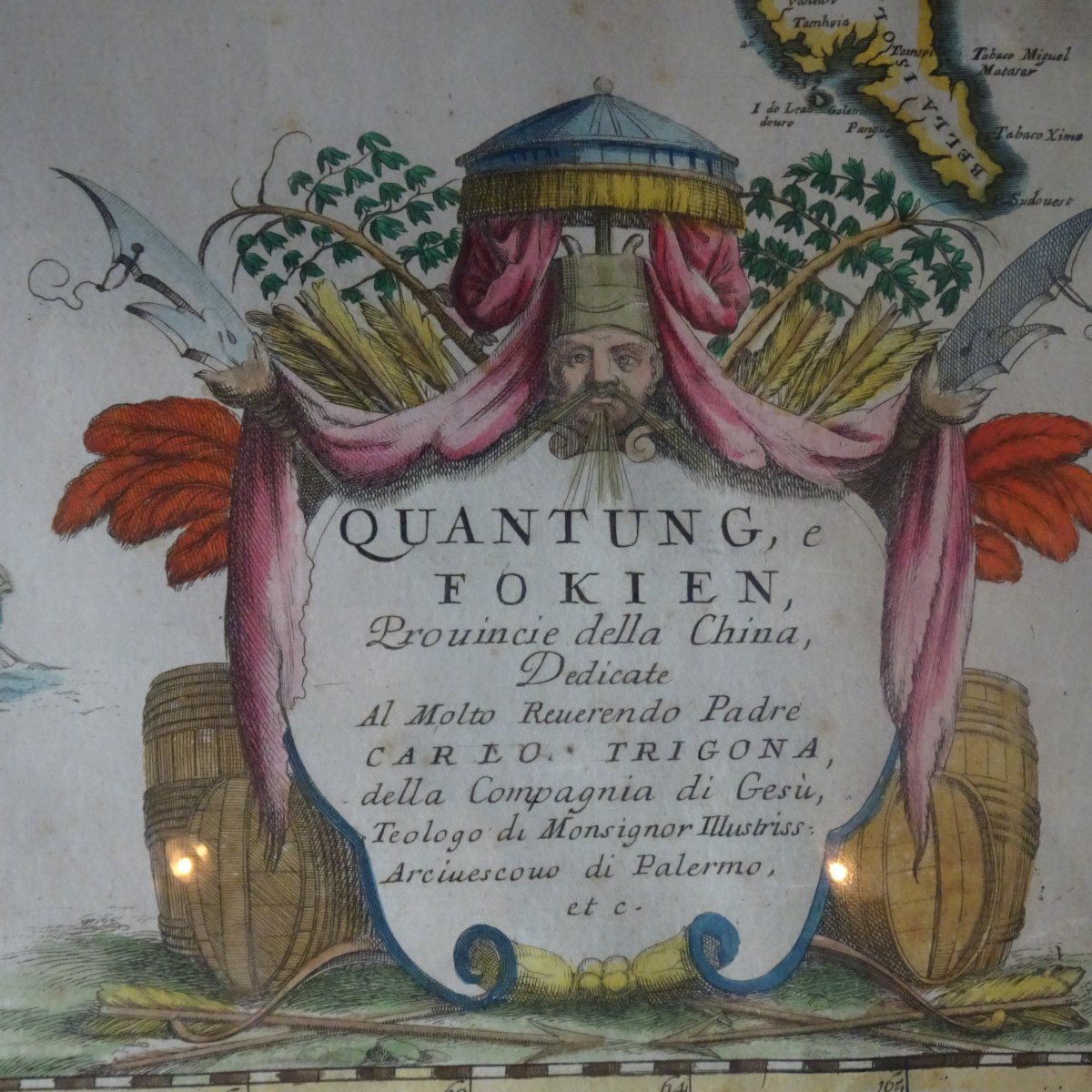 Carte de la Chine méridionale et de Taïwan de Vincenzo Coronelli (1650-1718), datant de 1696-photo-4