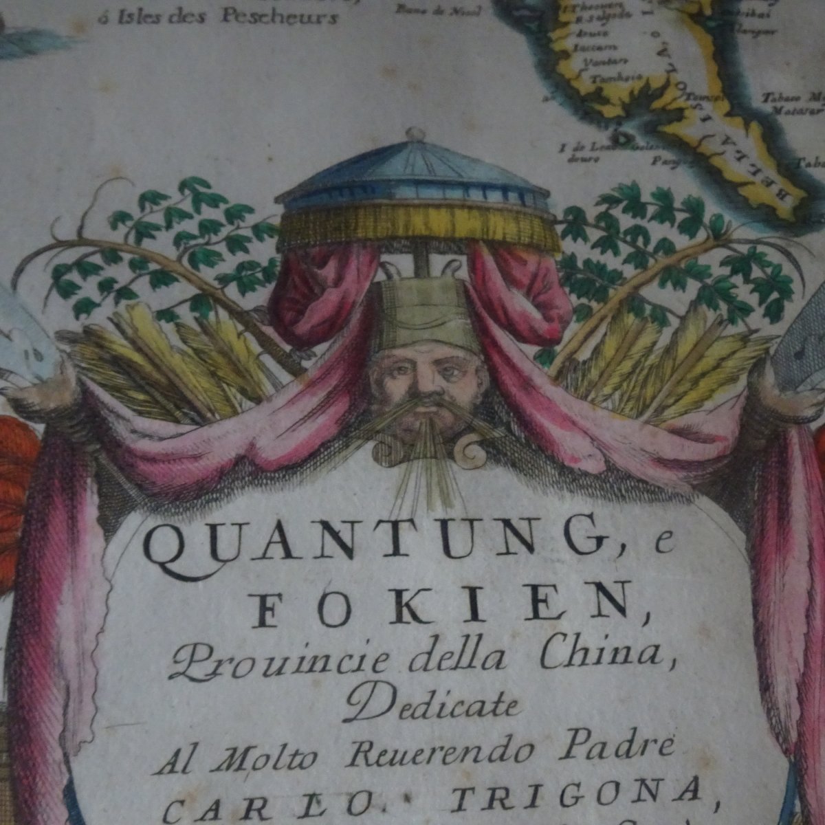 Carte de la Chine méridionale et de Taïwan de Vincenzo Coronelli (1650-1718), datant de 1696-photo-1