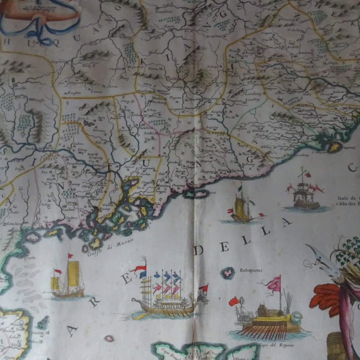 Carte de la Chine méridionale et de Taïwan de Vincenzo Coronelli (1650-1718), datant de 1696-photo-3