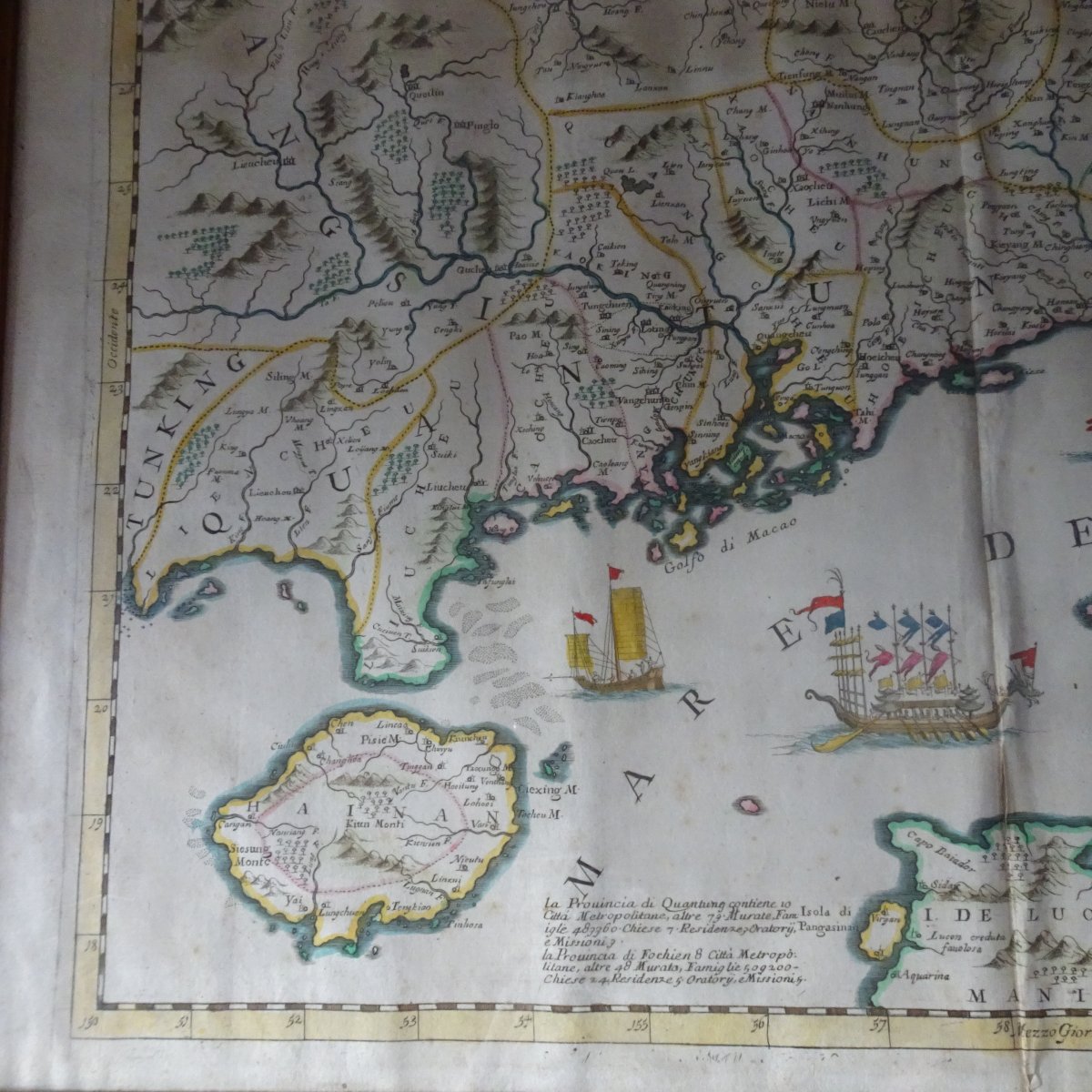 Carte de la Chine méridionale et de Taïwan de Vincenzo Coronelli (1650-1718), datant de 1696-photo-8