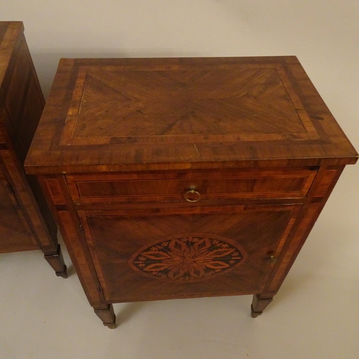 Pair Of Louis XVI Bedside Tables, Lombardy, 18th Century-photo-3