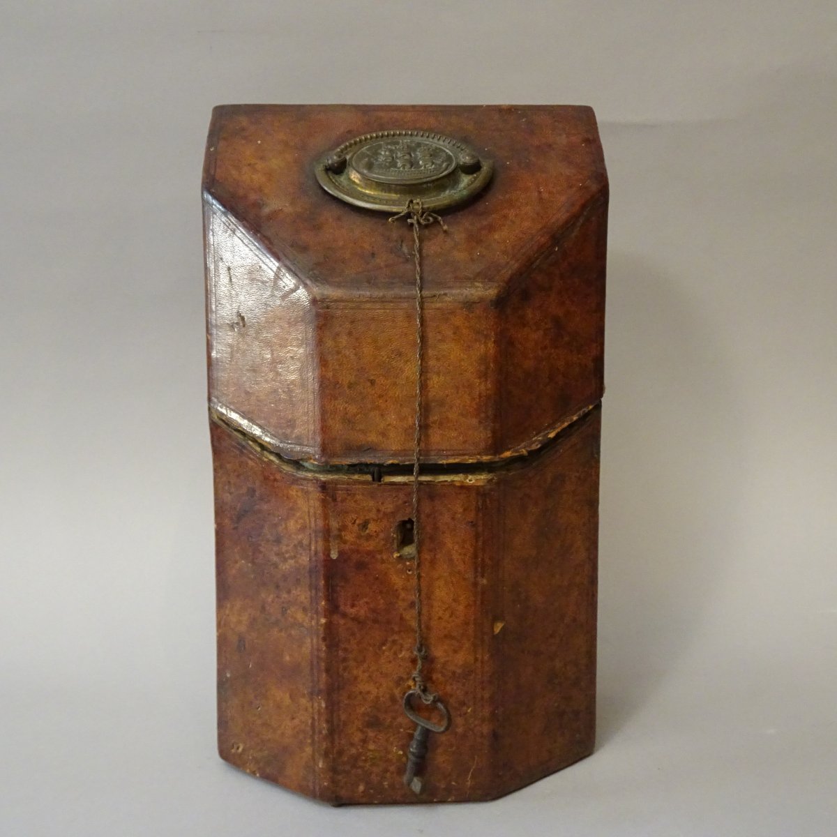 18th-century Leather Cutlery Case
