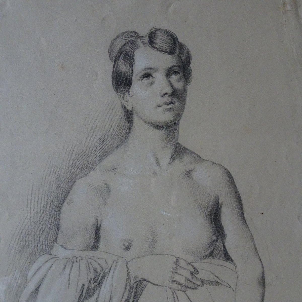 Carlo Arienti (1801-1873) Etude d'une figure féminine