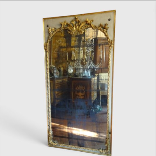 Grand miroir de cheminée Louis XV-photo-2