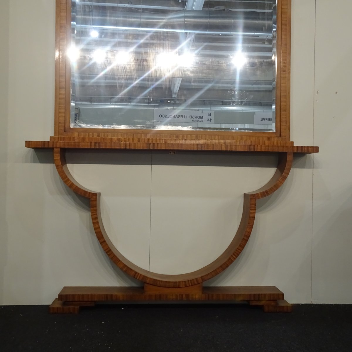 Art Deco Console Table With Mirror -photo-3