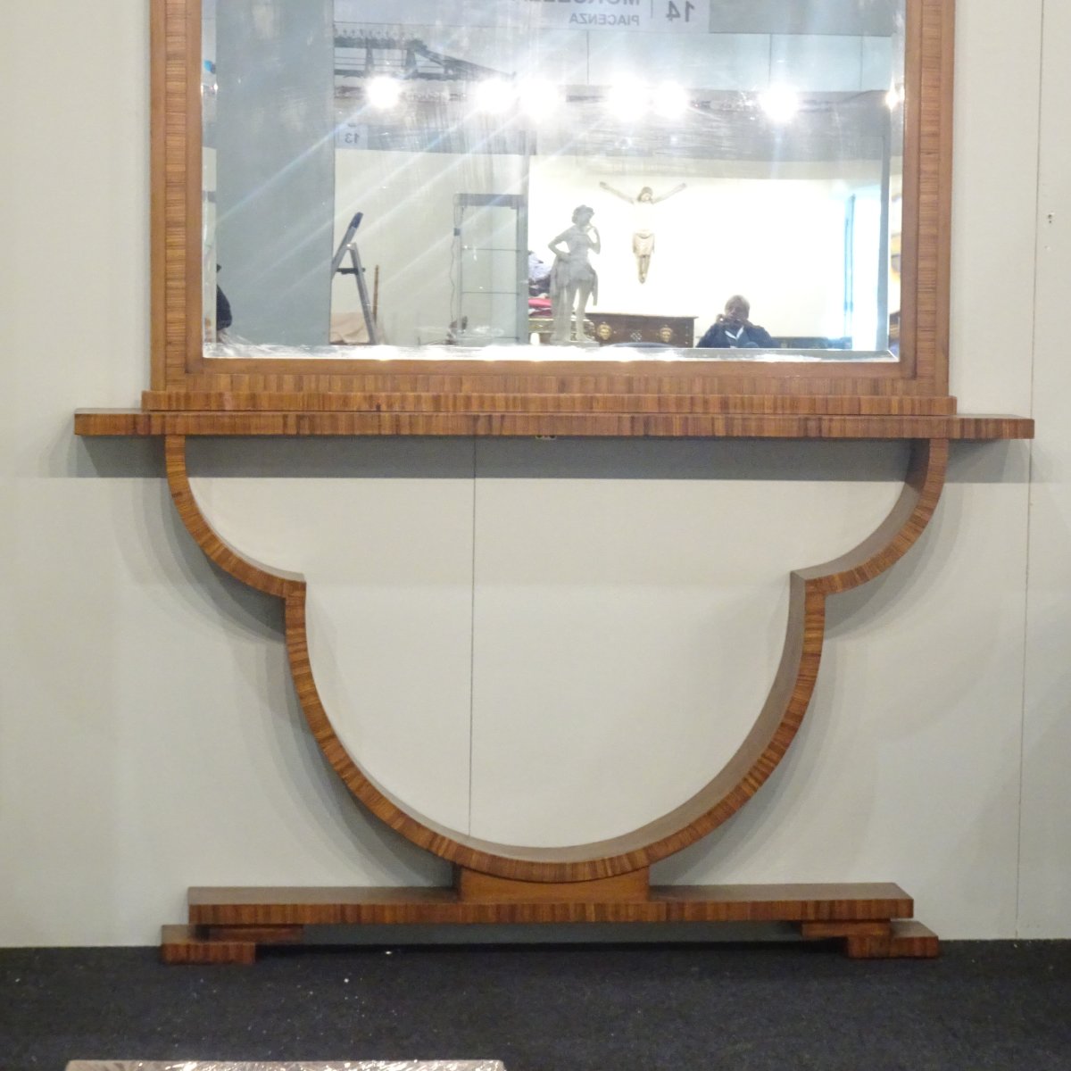 Art Deco Console Table With Mirror -photo-4