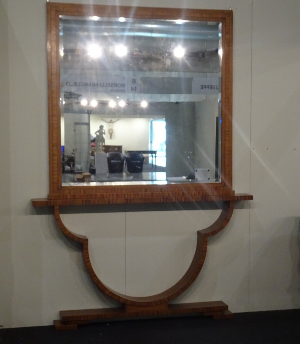 Art Deco Console Table With Mirror 