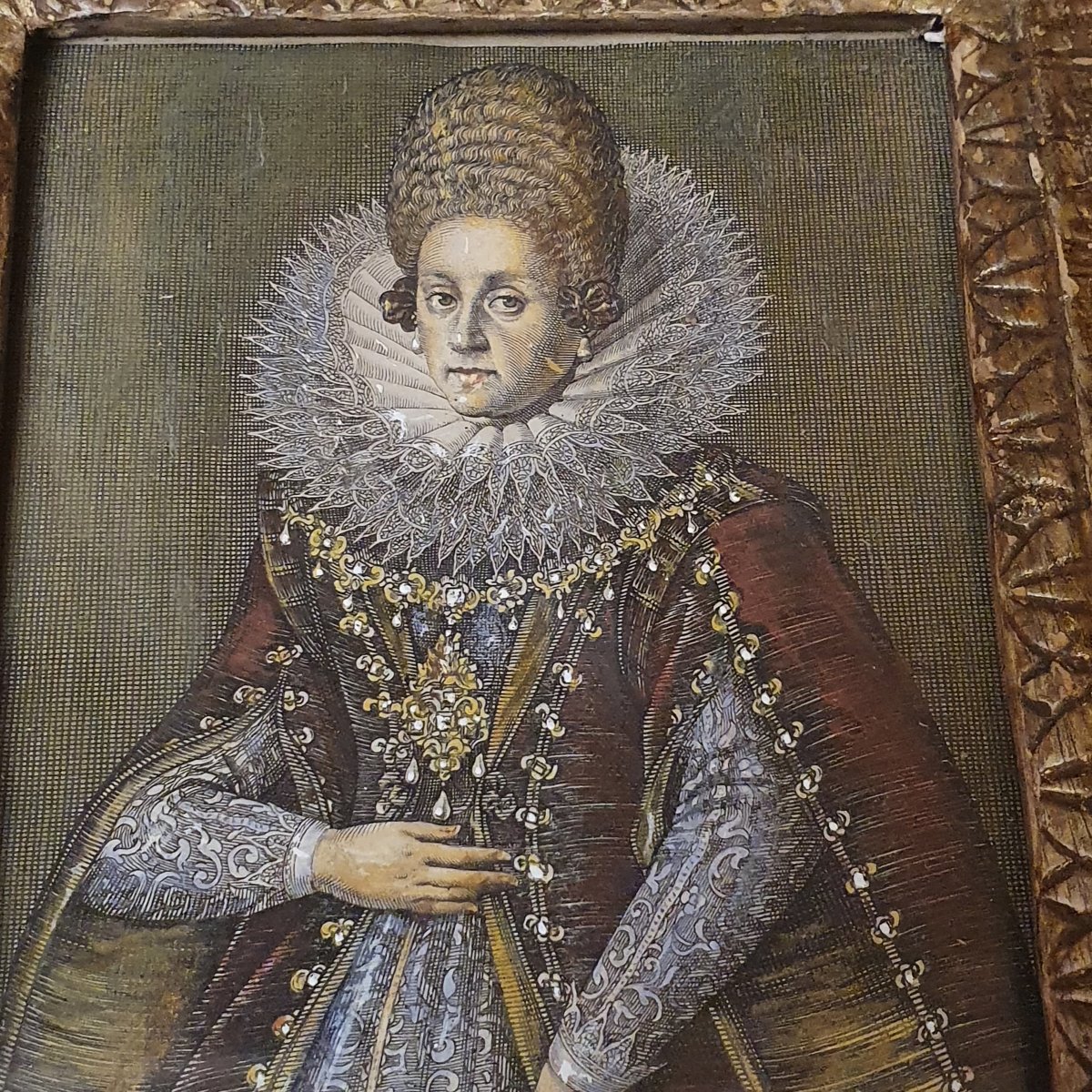 Gravures représentant des portraits avec encadrements, XIXe siècle-photo-1