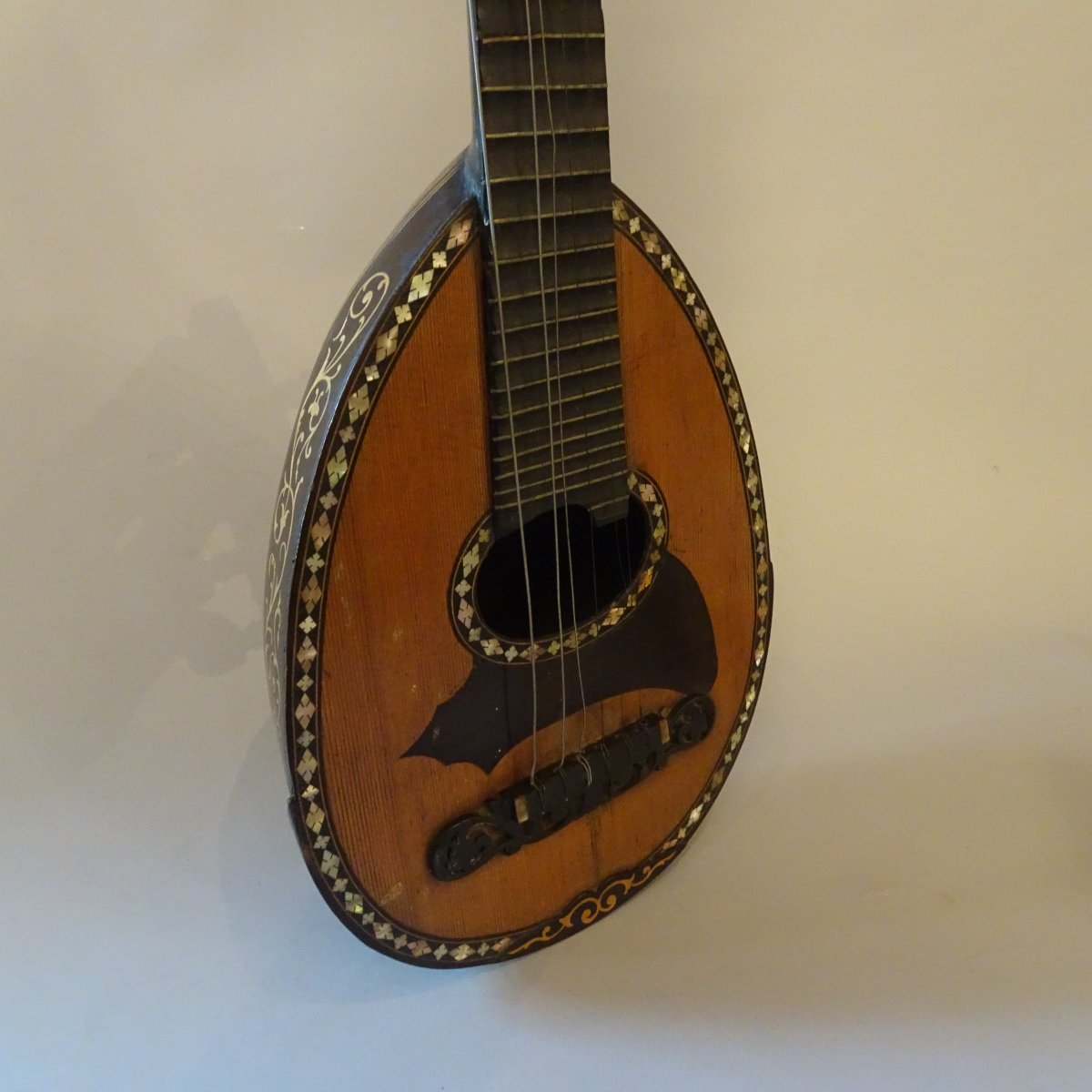 Ancienne mandoline Carlo Albertini Milan XIXe siècle-photo-3