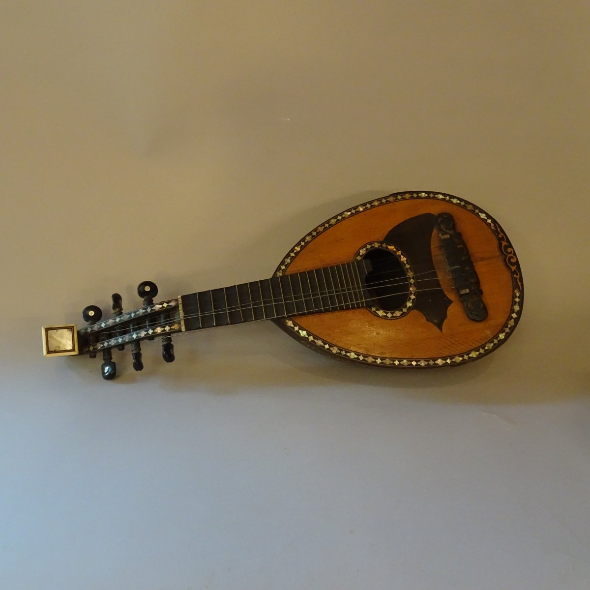 Ancienne mandoline Carlo Albertini Milan XIXe siècle