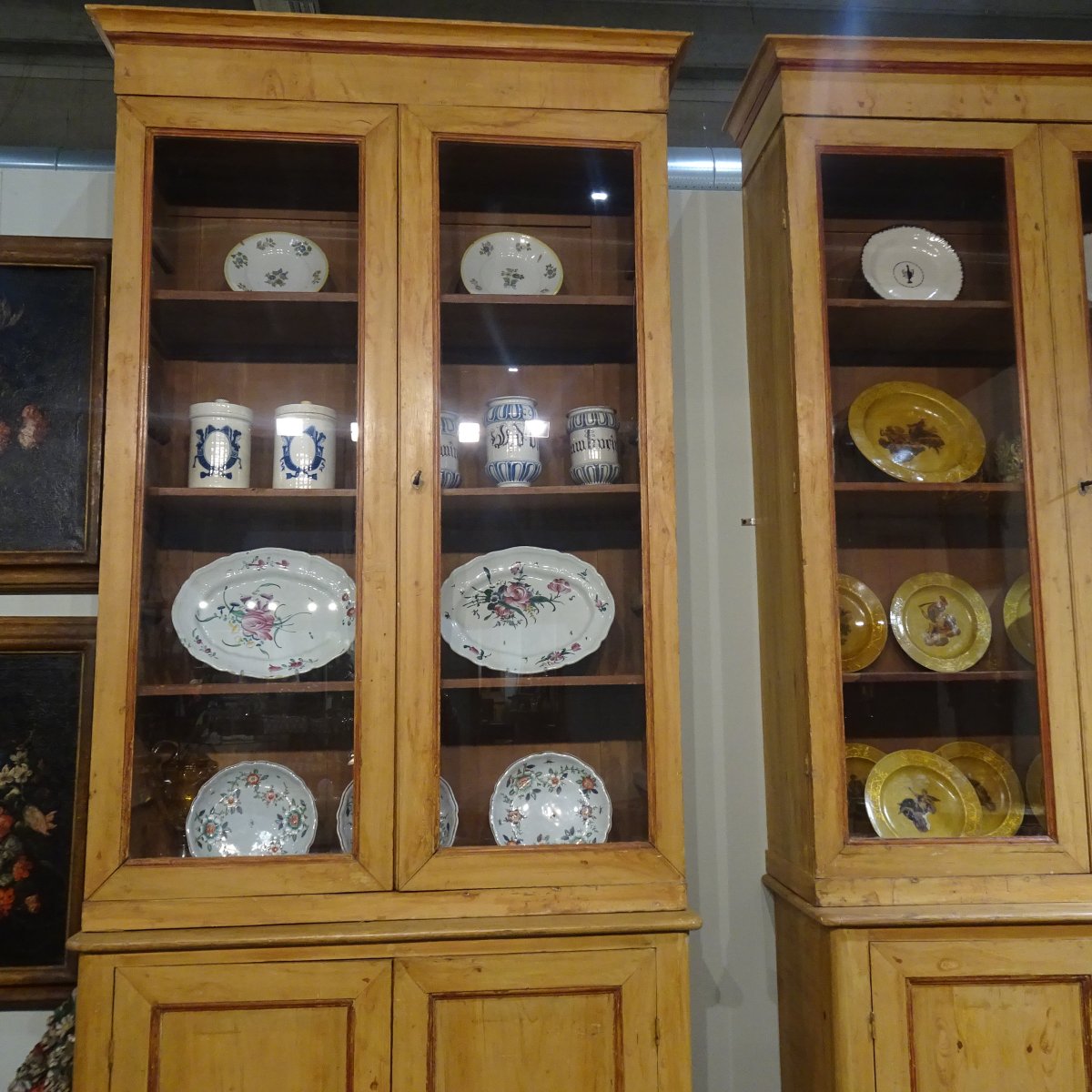 Pair Of Lacquered Wooden Bookcases, Lucca, Early 19th Century-photo-4